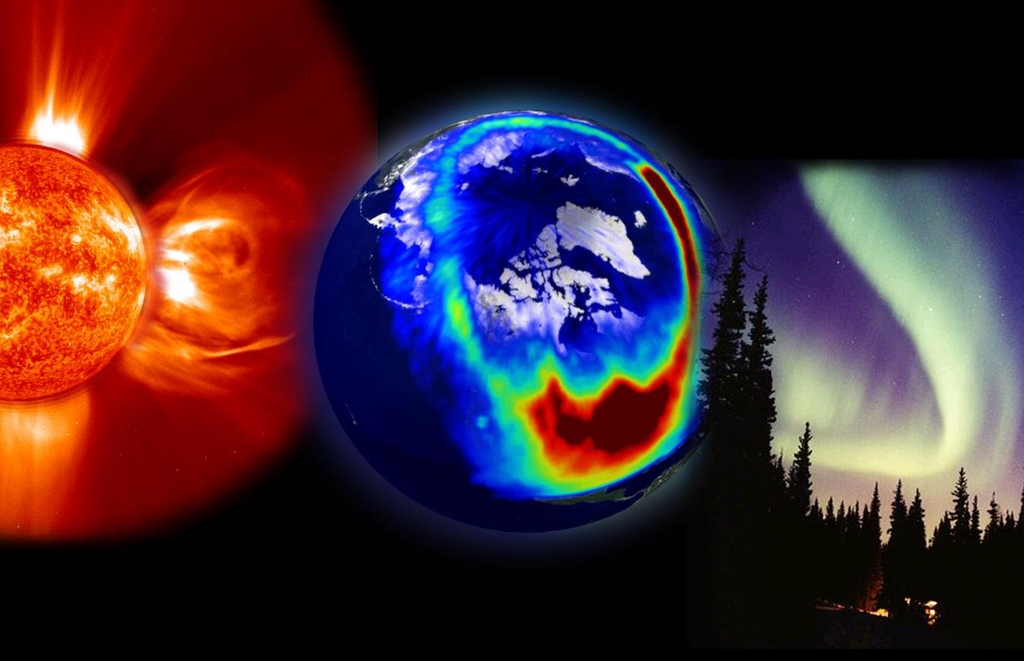 Composite picture of Sun-Earth connections